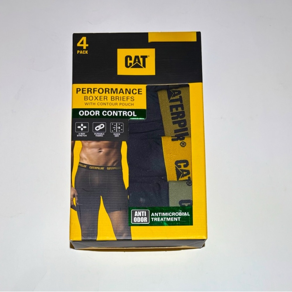 Caterpillar CAT Men’s Performance Boxer Briefs contour pouch underwear 4-pack